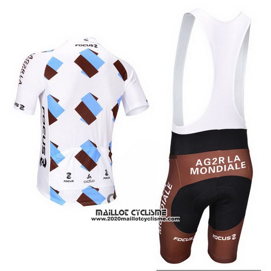 2013 Maillot Ciclismo Ag2r La Mondiale Marron Manches Courtes et Cuissard